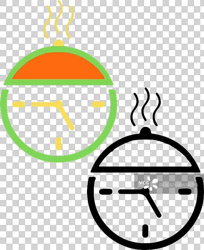 快餐的演变：从过去到现在图片素材