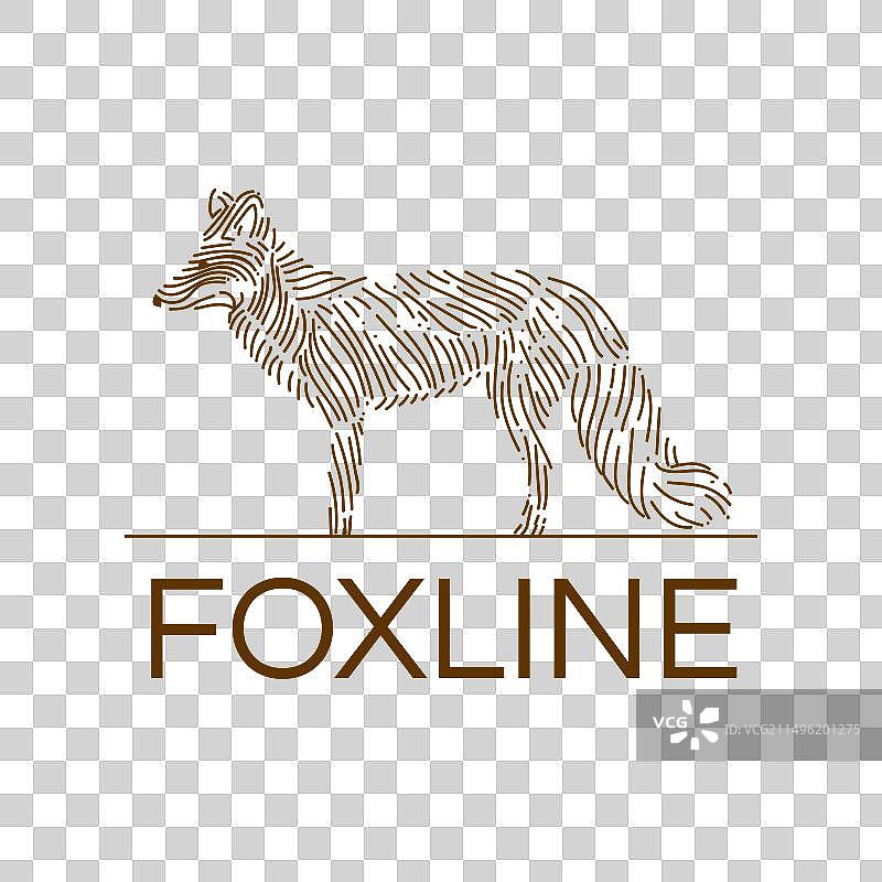 狐狸线条艺术图片素材