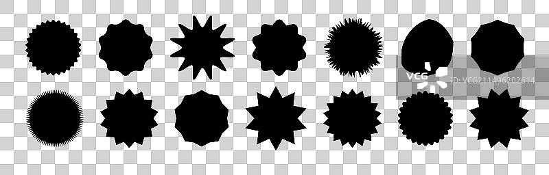 黑色价格星 burst 语音气泡图片素材