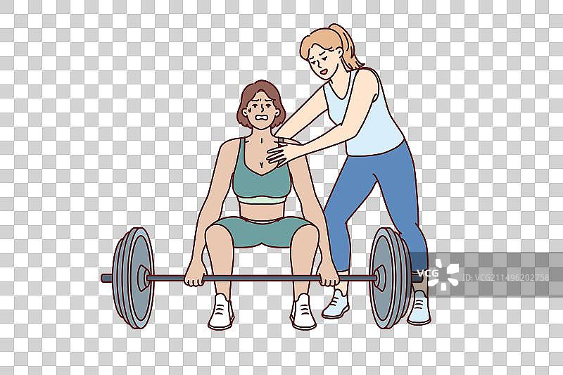 健壮运动员举重杠铃图片素材