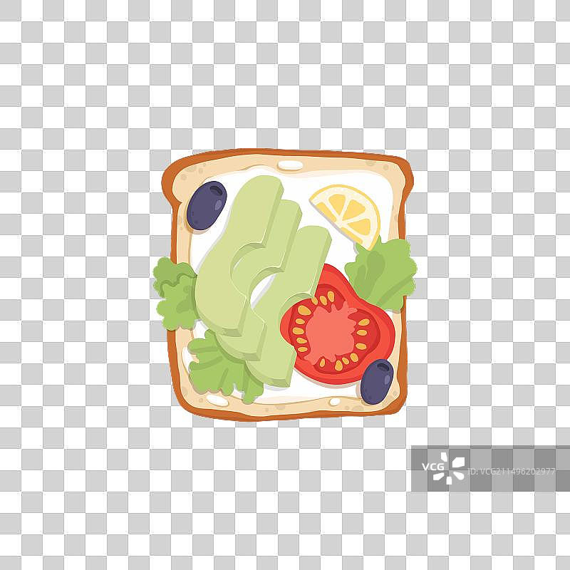 烤面包蔬菜吐司图片素材