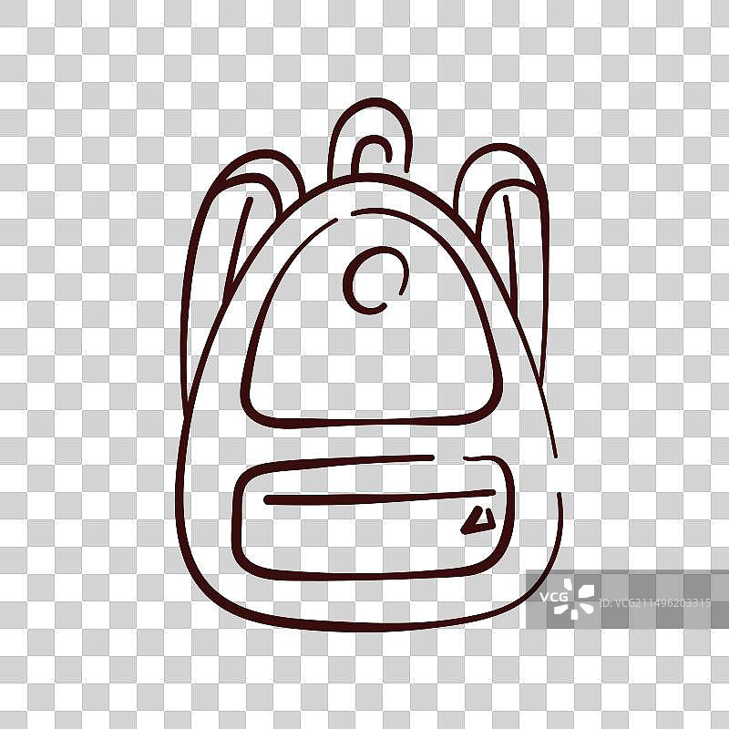 涂鸦风格背包图标草图logo图片素材