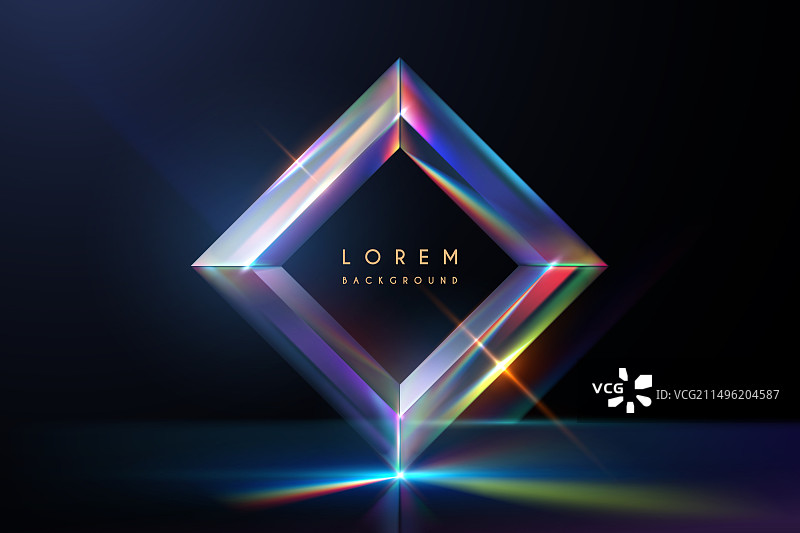 带灯光效果的水晶框架图片素材