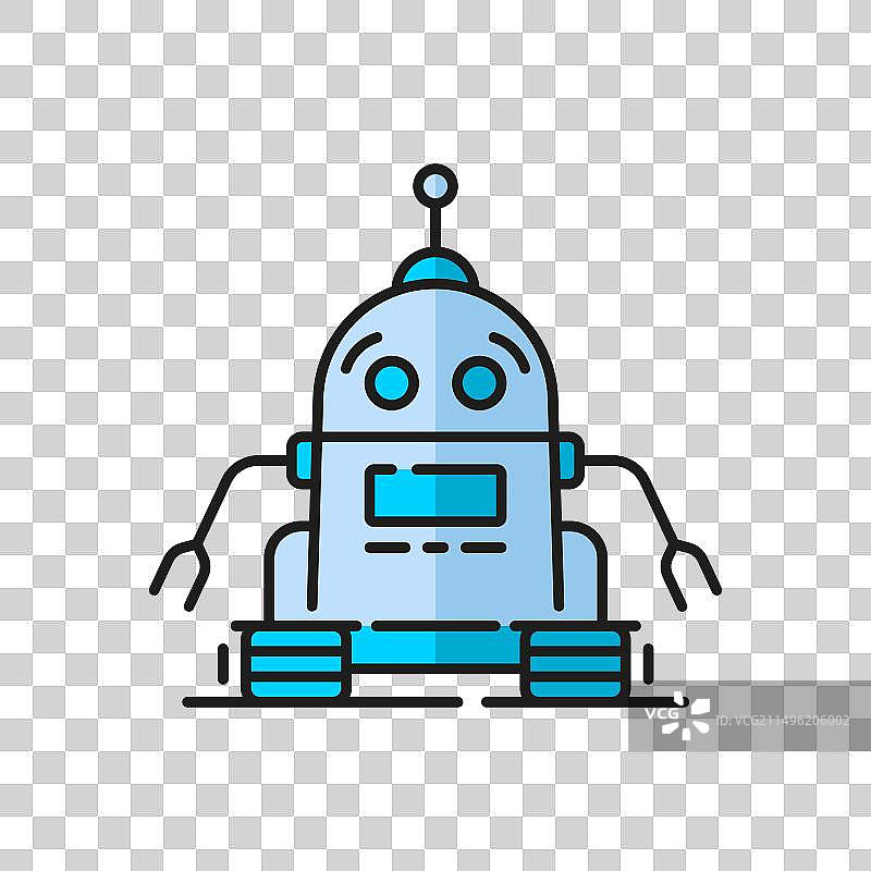 未来机器人或复古机器人图标图片素材