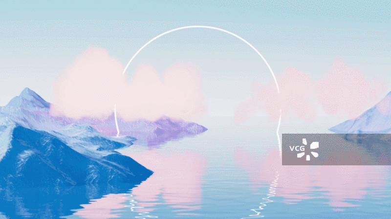 抽象水面云朵山水户外动画图片素材