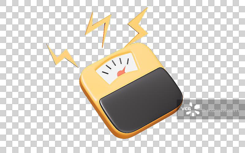 卡通体重称体重计模型3D渲染图片素材