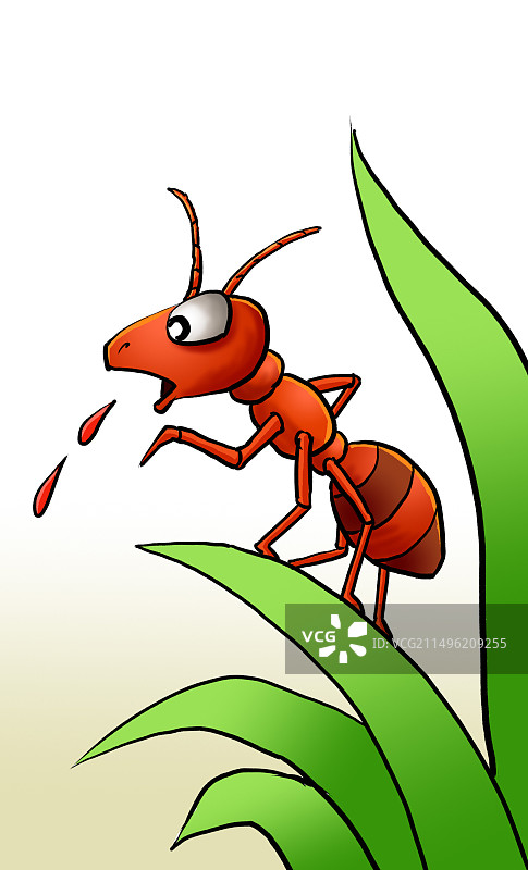 远离红火蚁，小女孩受到惊吓奔跑逃离图片素材