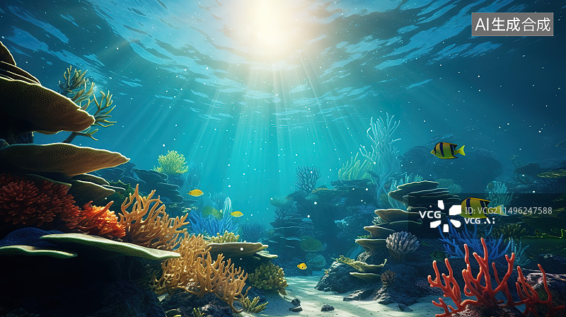 【AI数字艺术】海底世界图片素材