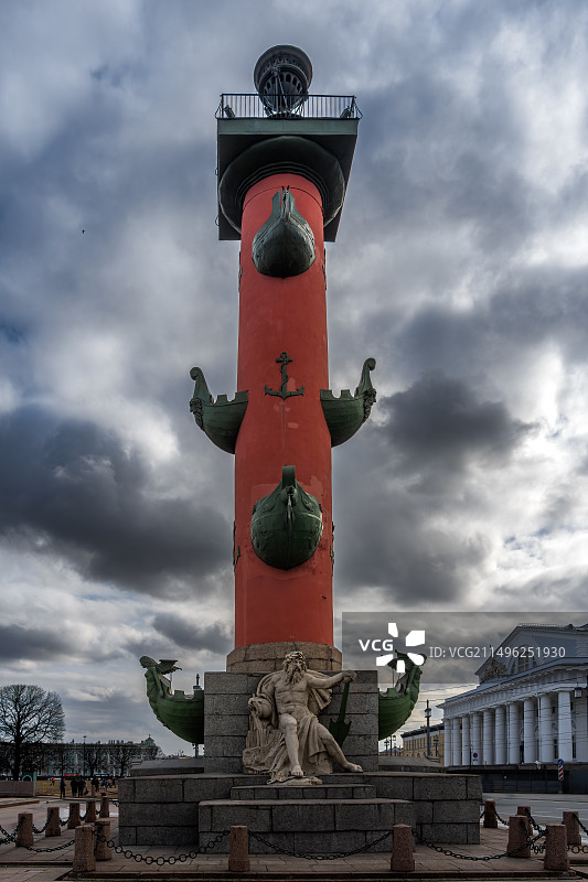 俄罗斯圣彼得堡涅瓦河畔瓦西里岛图片素材