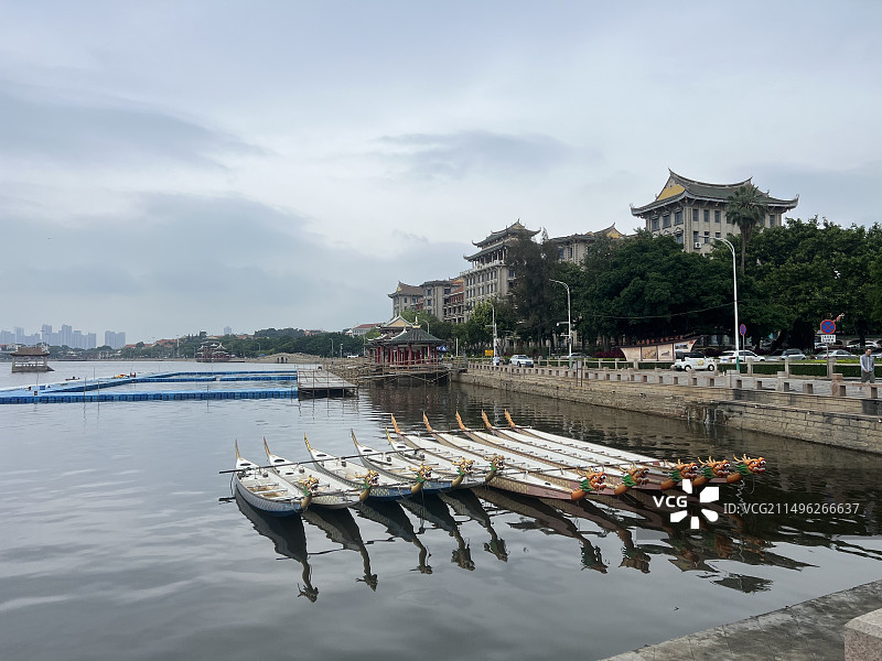 厦门 集美 鳌园 龙舟图片素材