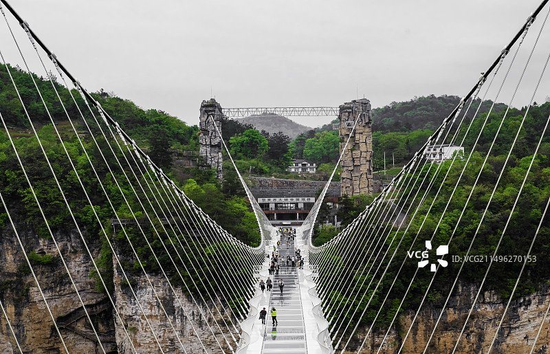 张家界大峡谷玻璃桥图片素材