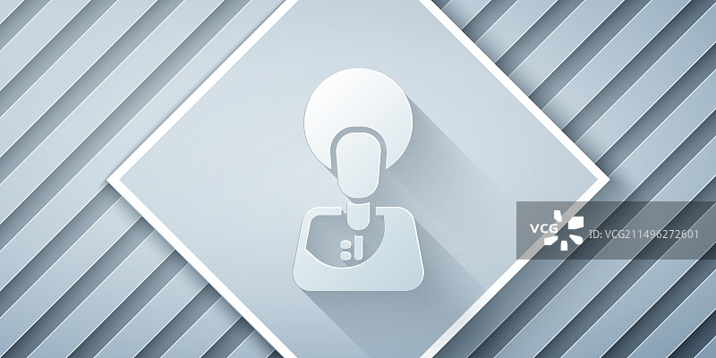 灰色背景上的剪纸耶稣基督图标图片素材