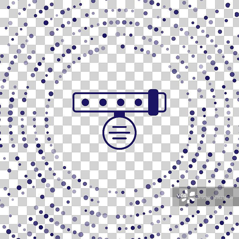 蓝色工装服名牌图标（白色背景）图片素材