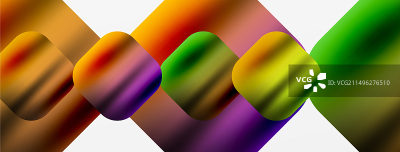 白色背景上的一排彩色方块图片素材