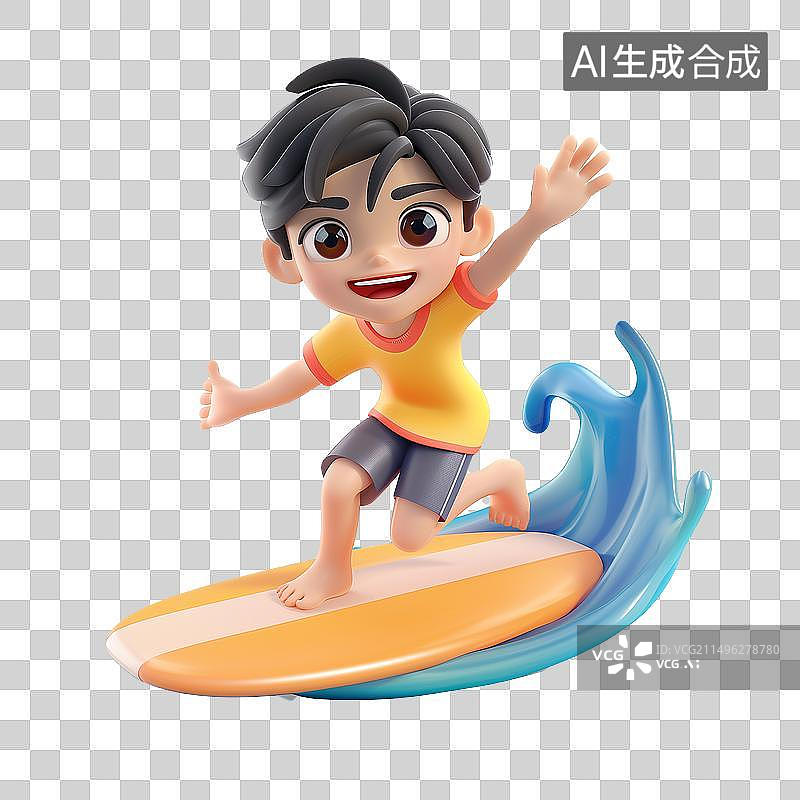 【AI数字艺术】夏季奥运会赛事人物项目图标冲浪大项元素图片素材