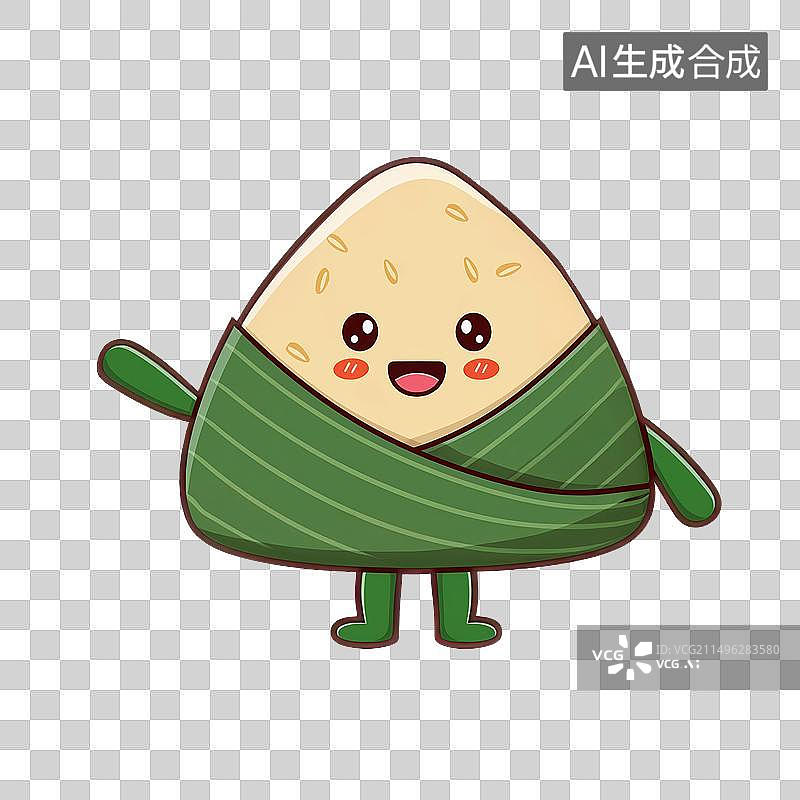 【AI数字艺术】端午节粽子卡通形象角色免抠元素国风插画设计图片素材