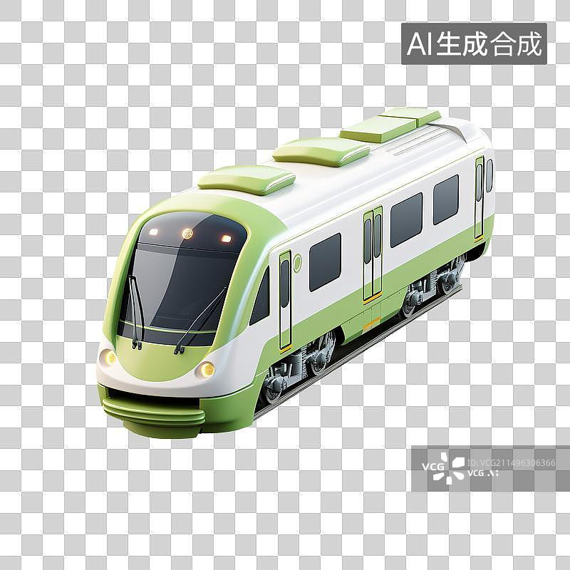 【AI数字艺术】3D地铁火车图片素材