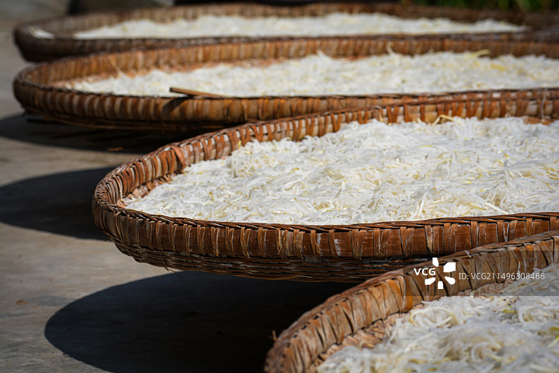 古法晾干萝卜干图片素材