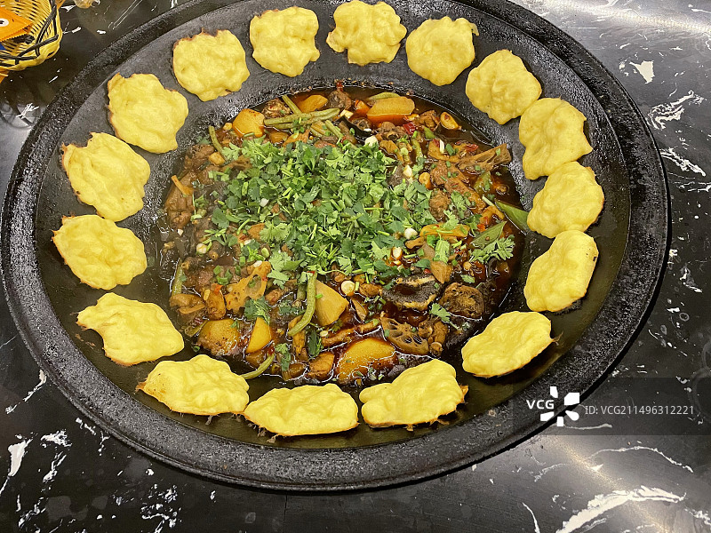 柴火鸡和锅边馍图片素材