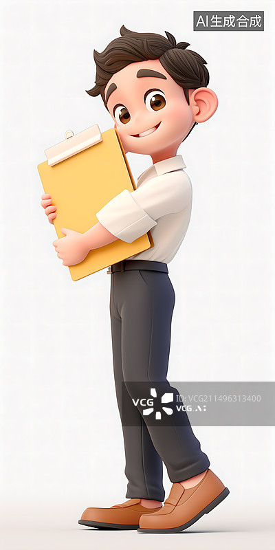 【AI数字艺术】站在白色背景下拿着纸板箱的商人图片素材