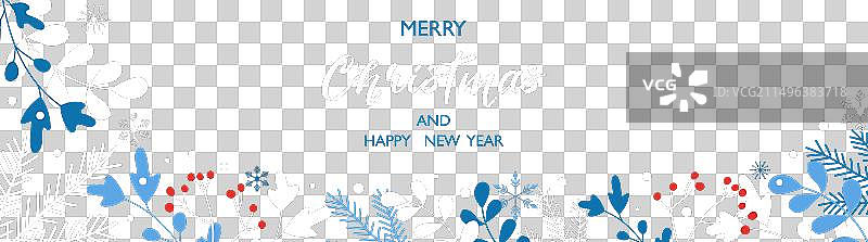 冬季圣诞节和新年banner图片素材