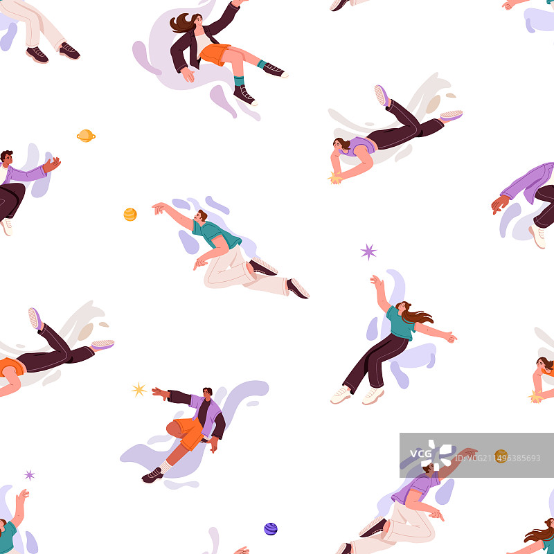 灵感概念：平静的男人和女人翱翔图片素材