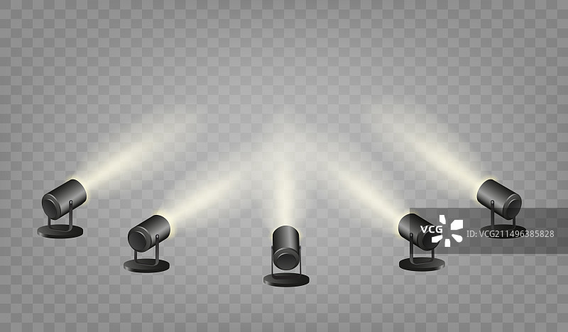 舞台和演播室灯光逼真聚光灯图片素材