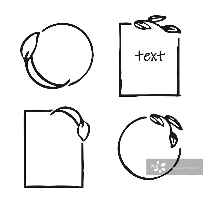 原创涂鸦艺术风格边框合集图片素材