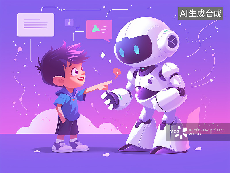 【AI数字艺术】家长在用AI语音工具辅导孩子学习知识图片素材