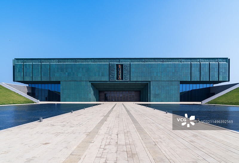 河南安阳殷墟博物馆新馆正门户外风光图片素材