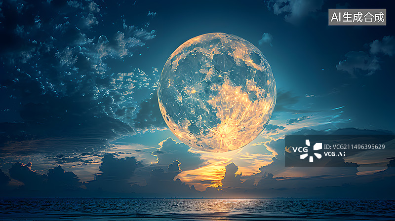 【AI数字艺术】地球星球月球背景图片素材