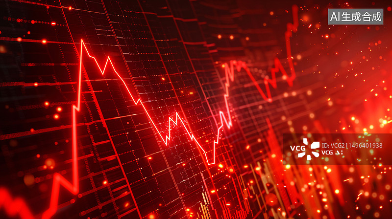 【AI数字艺术】上涨股票证券市场金融投资涨跌股市交易插图图片素材