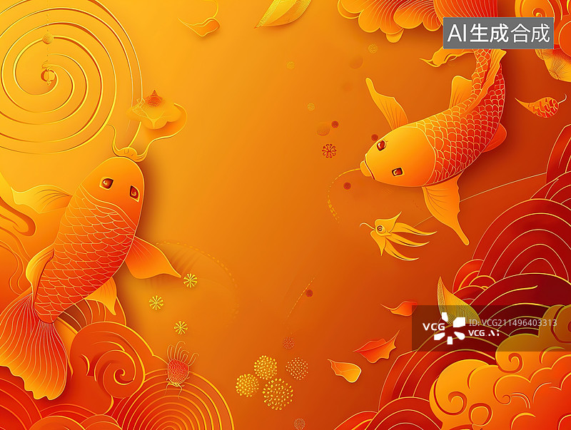 【AI数字艺术】喜庆剪纸背景图（）图片素材