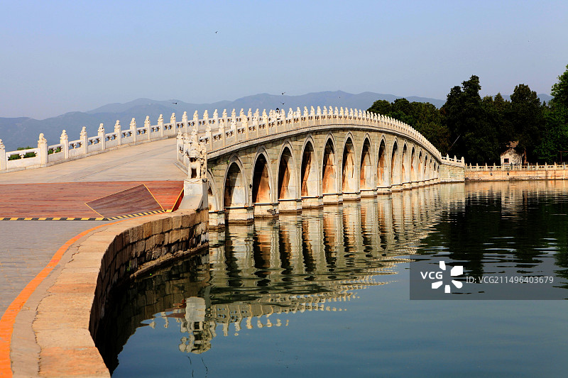 北京 颐和园 十七孔桥图片素材