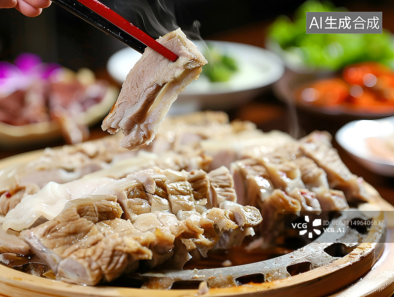 【AI数字艺术】民族美食手抓羊肉图片素材
