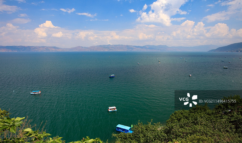 云南澄江抚仙湖图片素材