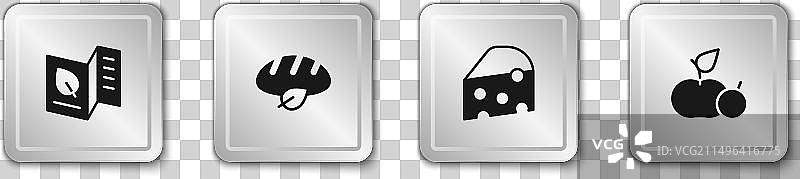 素食菜单：面包、干酪图片素材