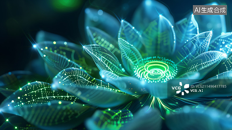 【AI数字艺术】未来科技大会繁花绽放图片素材