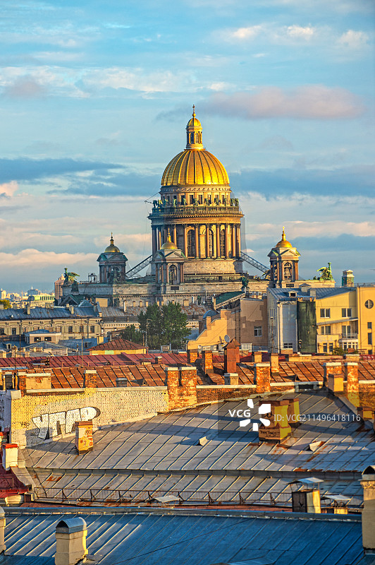 俄罗斯，喀山大教堂风景。图片素材