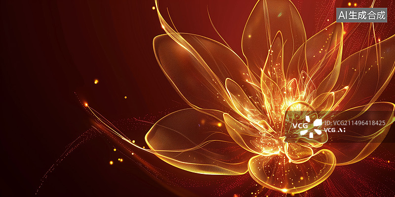 【AI数字艺术】年会科技会议繁花绽放图片素材