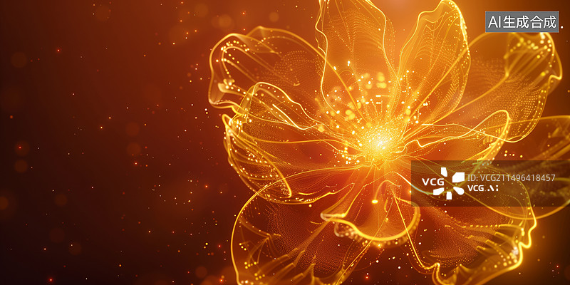 【AI数字艺术】年会科技会议繁花绽放图片素材