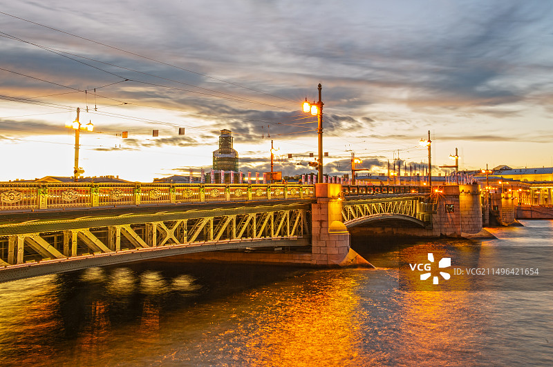 俄罗斯，圣彼得堡风景。图片素材