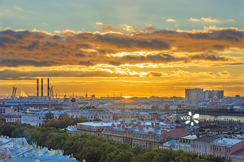 俄罗斯，圣彼得堡风景。图片素材