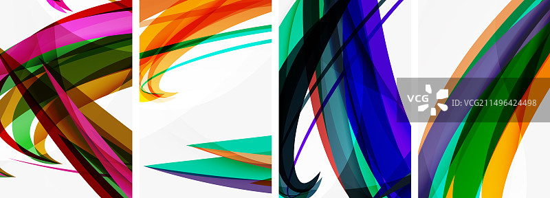 电光蓝和品红色中充满活力的波浪图片素材