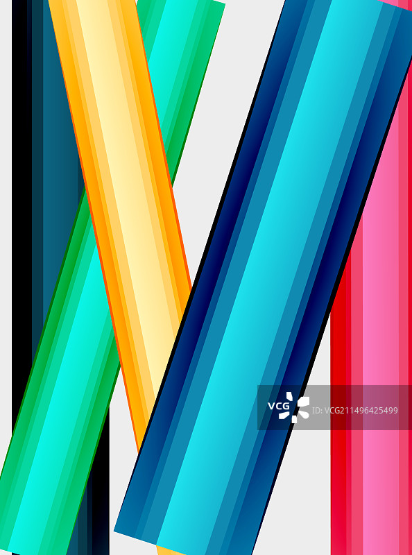 彩色铅笔构成的字母M图片素材