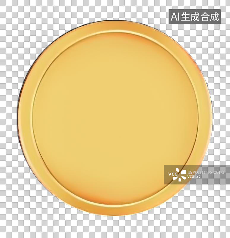 【AI数字艺术】3D渲染金币圆形元素图片素材