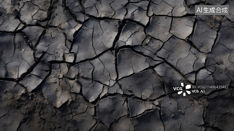 【AI数字艺术】干涸开裂的土地图片素材