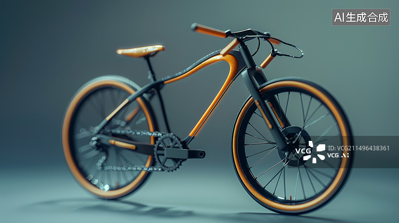 【AI数字艺术】自行车微缩景观特写图片素材