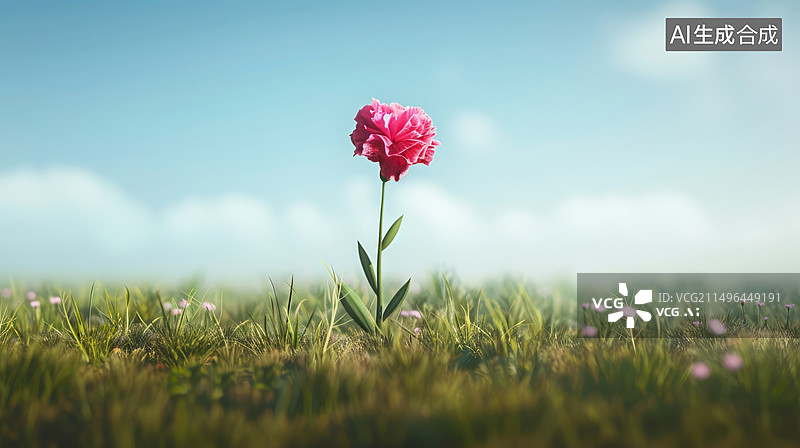 【AI数字艺术】一枝康乃馨图片素材