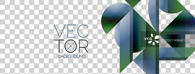 生动的渐变三角形和圆形在白色图片素材